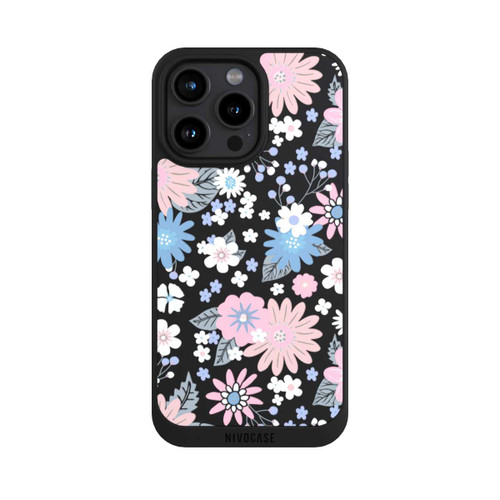 Apple iPhone 15 Pro Max NIVOpure Wildflower Pattern Illustration Pastell Transparent