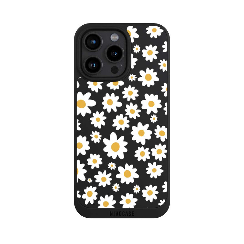 iPhone 15 Pro Max NIVOpure Daisy Flower Seamless Pattern Transparent
