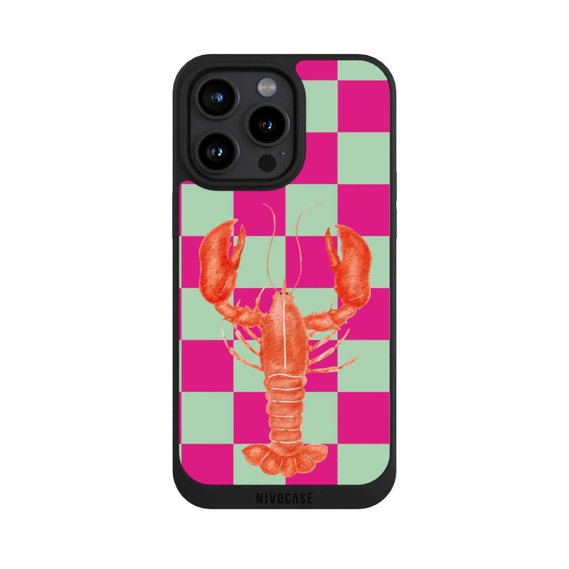 iPhone 15 Pro Max NIVOpure Pink Checkers Lobster
