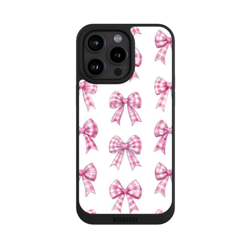 Apple iPhone 15 Pro Max NIVOpure Pink Gingham Hearts and Bows
