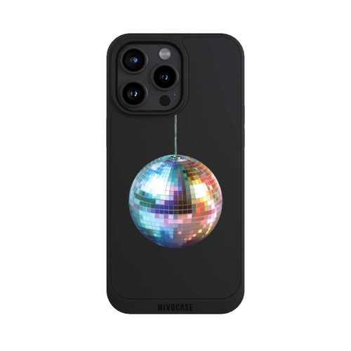 Apple iPhone 15 Pro Max NIVOpure Discokugel Party Blau Gold Transparent mit KI