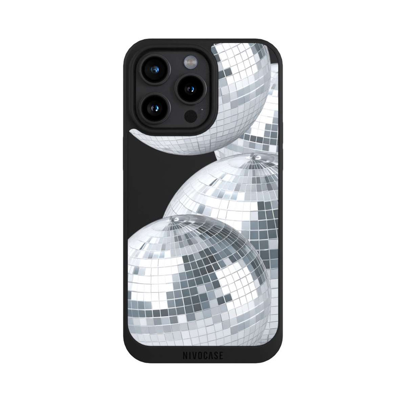 iPhone 15 Pro Max NIVOpure Disco Ball Party Silver Transparent with AI