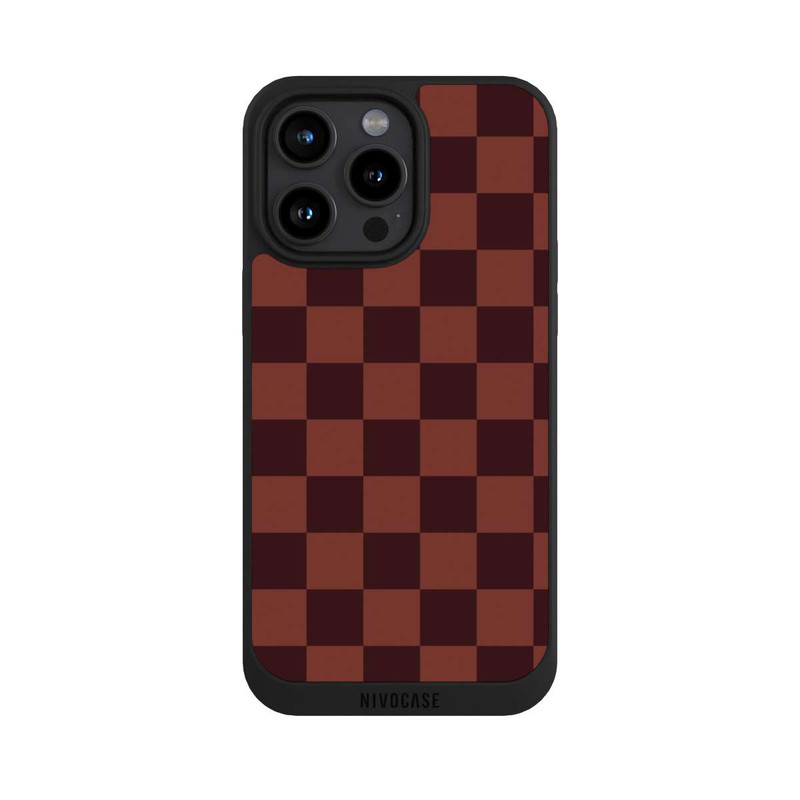 iPhone 15 Pro Max NIVOpure Motif en Damier Rouge