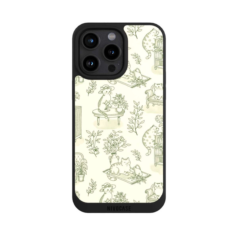 iPhone 15 Pro Max NIVOpure Chonky Cats Toile de Jouy