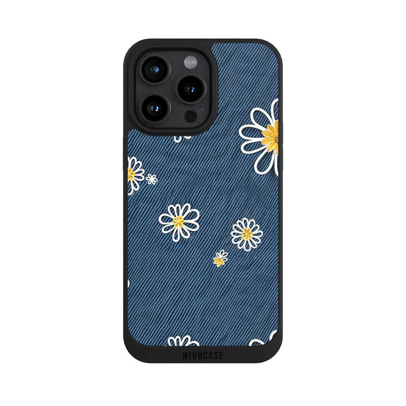 iPhone 15 Pro Max NIVOpure Jeans Flowers Pattern with AI
