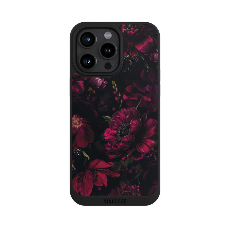 iPhone 15 Pro Max NIVOpure Dark Red Flower Love