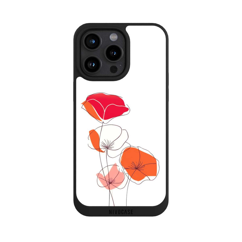 iPhone 15 Pro Max NIVOpure Poppies Line Art