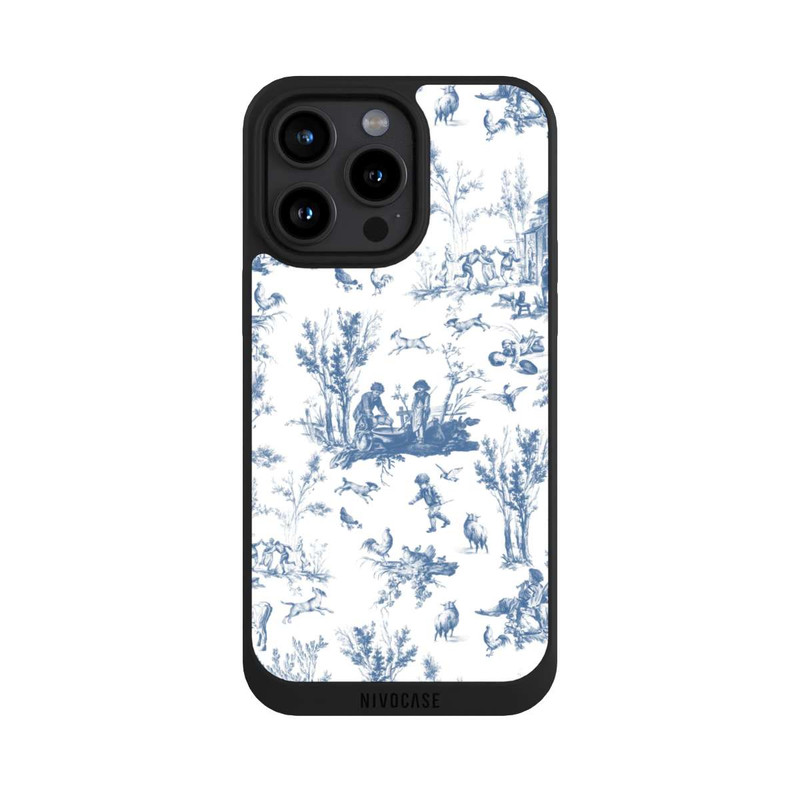 iPhone 15 Pro Max NIVOpure Blue Landscape Vintage Pattern