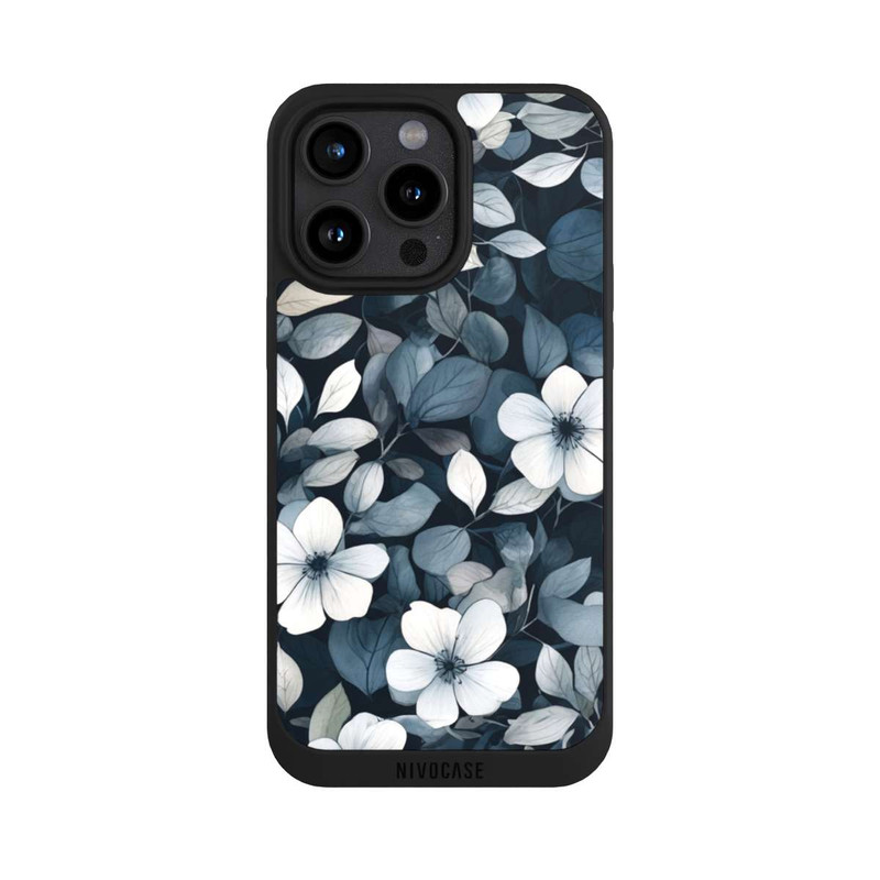 iPhone 15 Pro Max NIVOpure Blaue Negativblumen mit KI