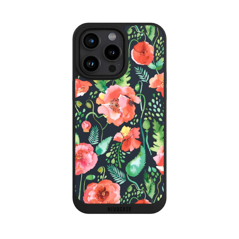 iPhone 15 Pro Max NIVOpure Mohnblumen Dunkle Wildnis