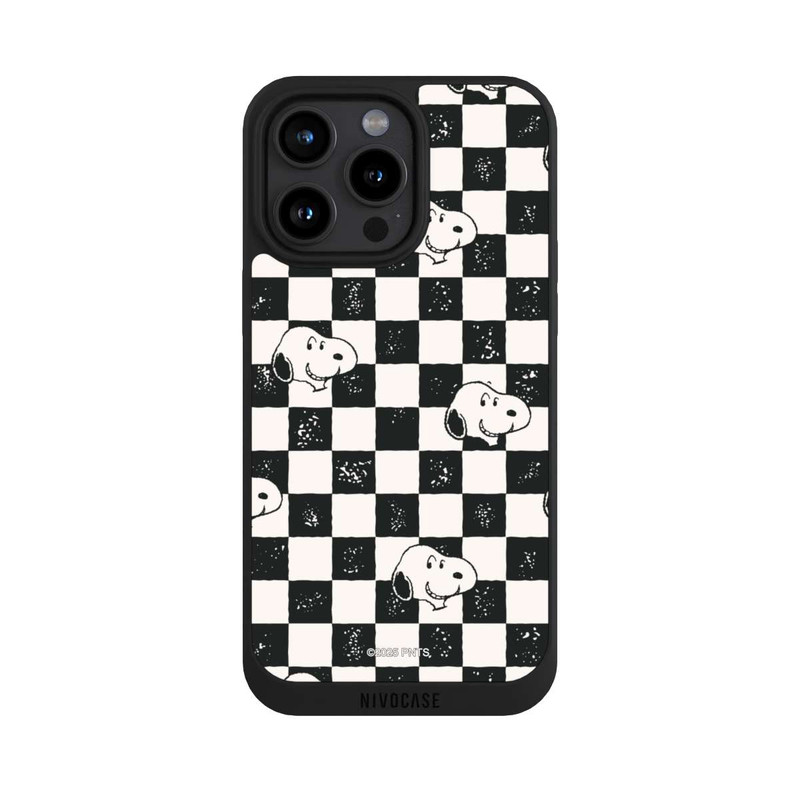 iPhone 15 Pro Max NIVOpure Snoopy Heads Checked Pattern