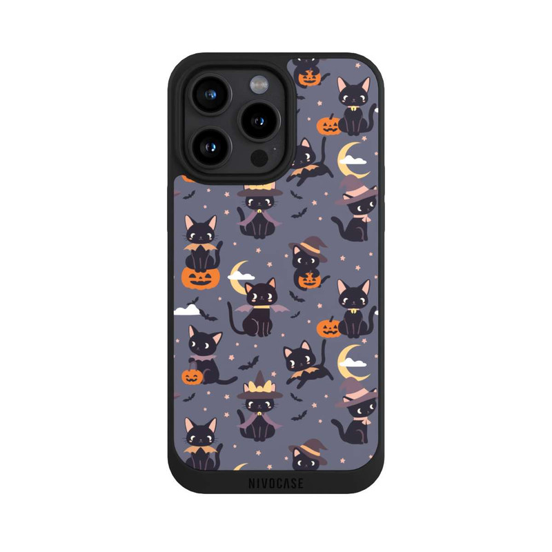 iPhone 15 Pro Max NIVOpure Cute Halloween Witch Cats and Pumpkins