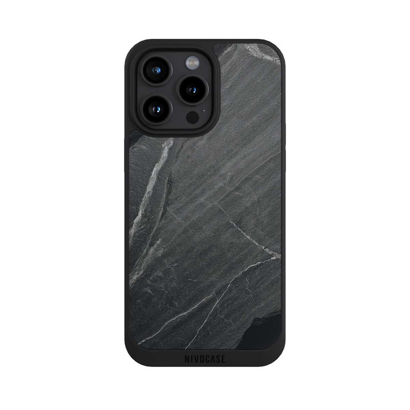 iPhone 15 Pro Max NIVOpure Stone Texture Grey with AI