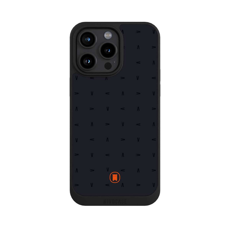iPhone 15 Pro Max NIVOpure Nivocase Muster Dunkelgrau
