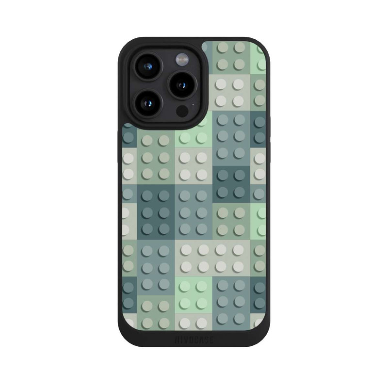 iPhone 15 Pro Max NIVOpure Grünes Blockmuster