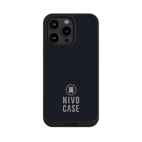 Apple iPhone 15 Pro Max NIVOpure Nivocase Logo Schwarz Grau