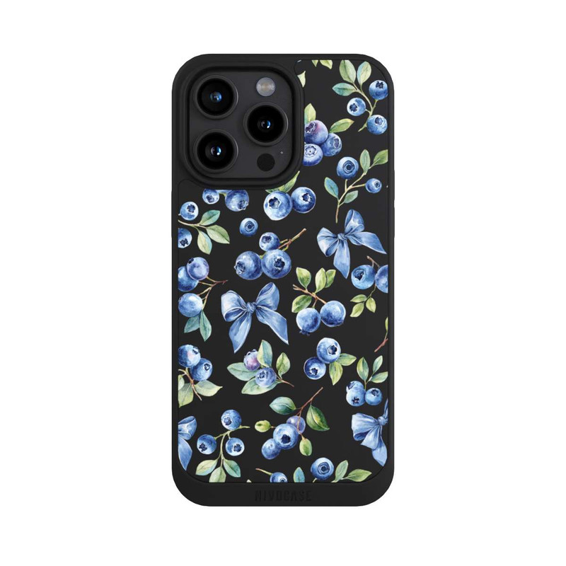 iPhone 15 Pro Max NIVOpure Blaubeere Schleifen Transparent mit KI