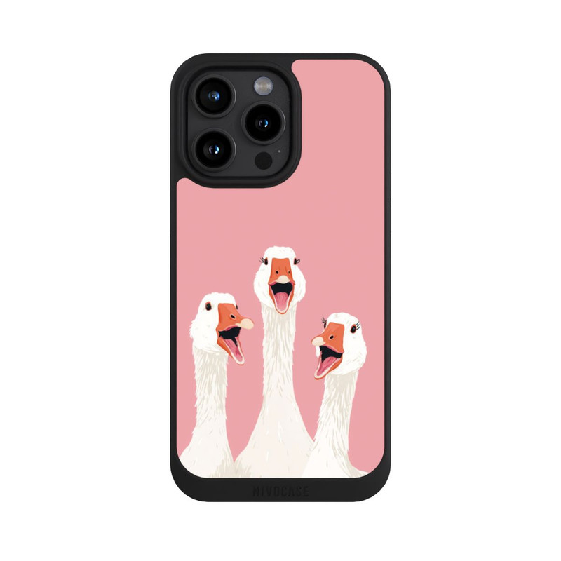 iPhone 15 Pro Max NIVOpure Three Geese Pink with AI