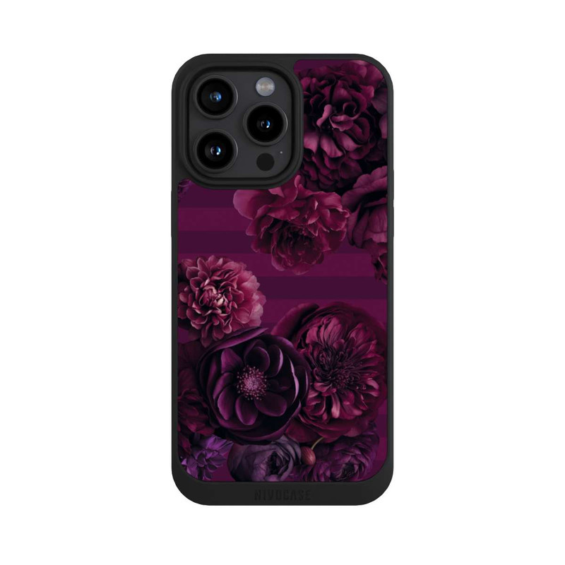 iPhone 15 Pro Max NIVOpure Majestic Baroque Blossom Dream Burgundy Pink mit KI