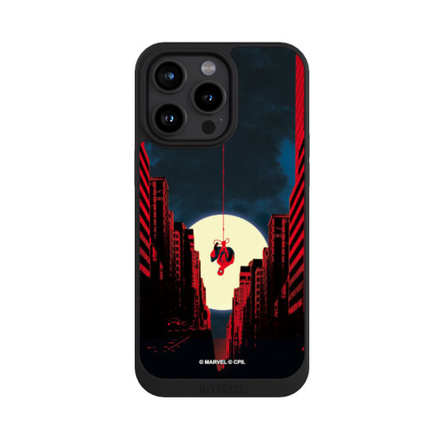 Apple iPhone 15 Pro Max NIVOpure Spider-Man Marvel between Skyscrapers