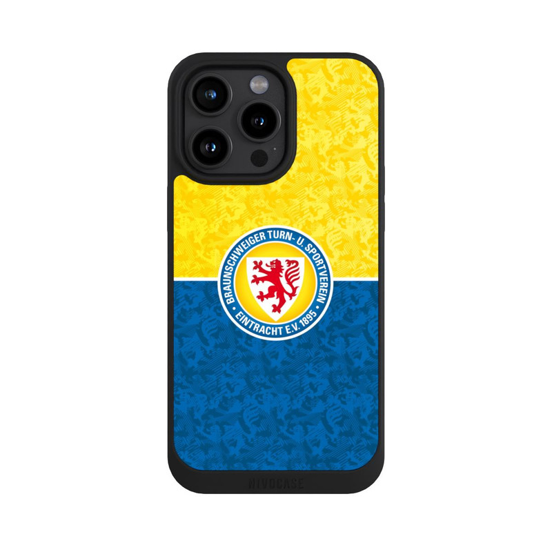 iPhone 15 Pro Max NIVOpure Eintracht Braunschweig Motif Lions Jaune Bleu