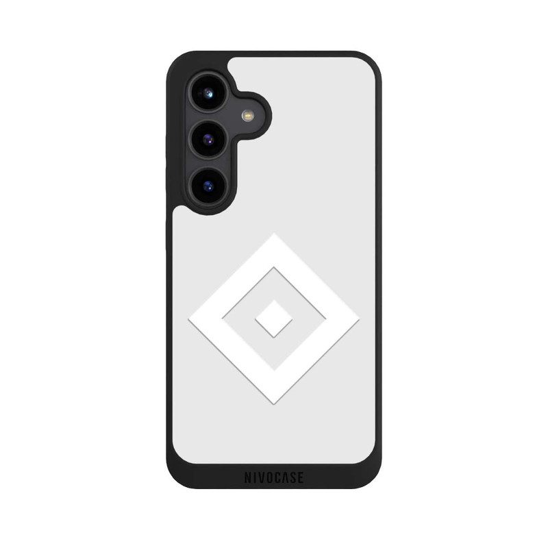 Galaxy S24 NIVOpure Logo en forme de losange sur fond gris HSV