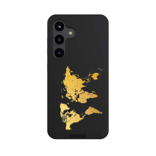 Samsung Galaxy S24 NIVOpure World Map Gold Transparent