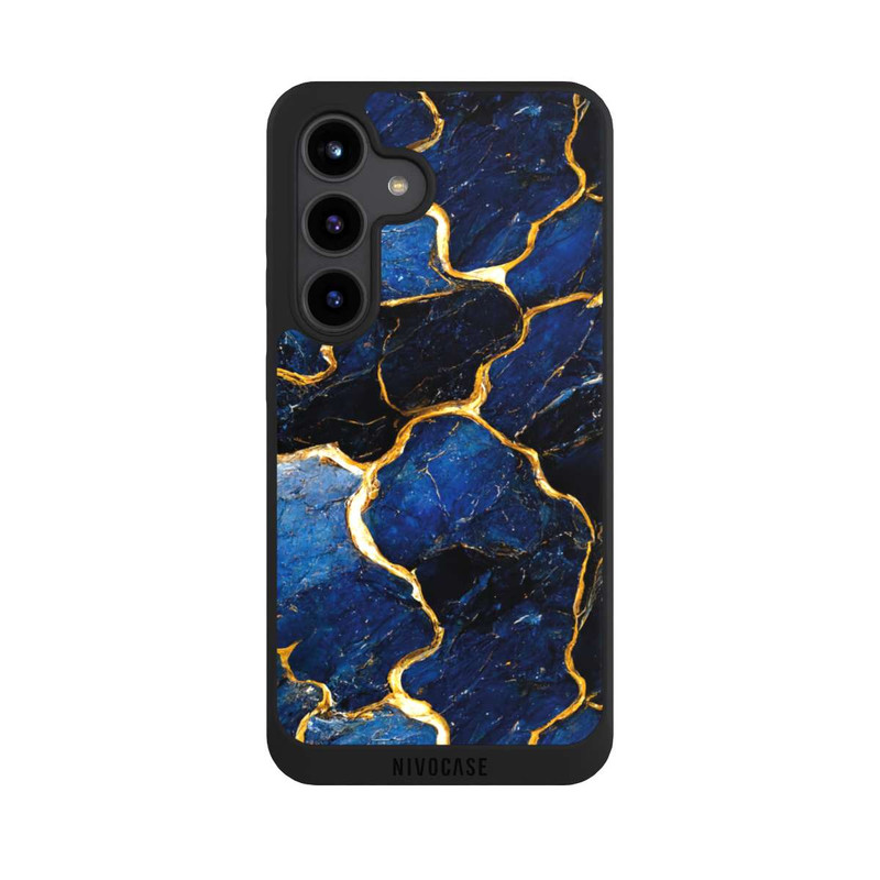 Galaxy S24 NIVOpure Blue Marble Gold Print Layers