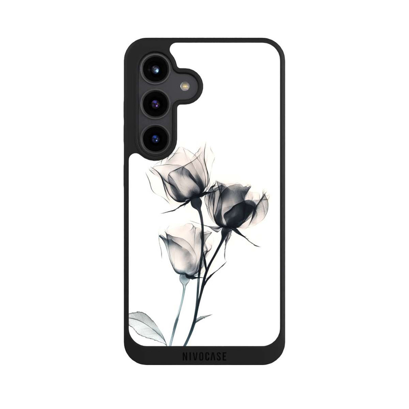 Galaxy S24 NIVOpure Schwarze Blume
