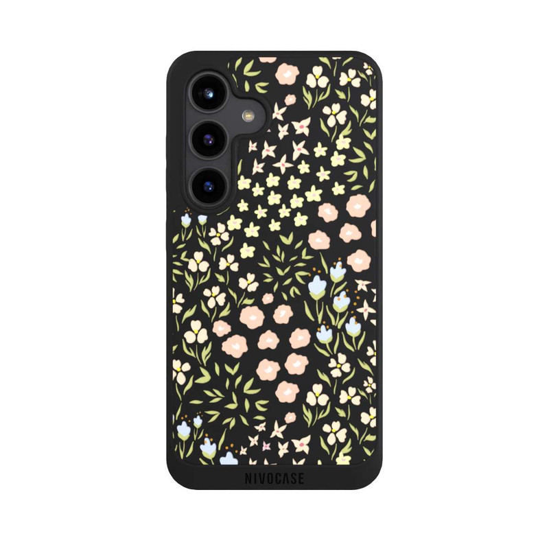Galaxy S24 NIVOpure Blumenmuster Pastell Transparent
