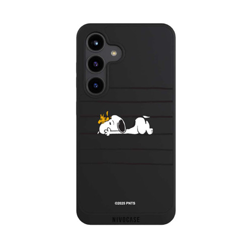 Samsung Galaxy S24 NIVOpure Snoopy Woodstock Streifen Peanuts Transparent