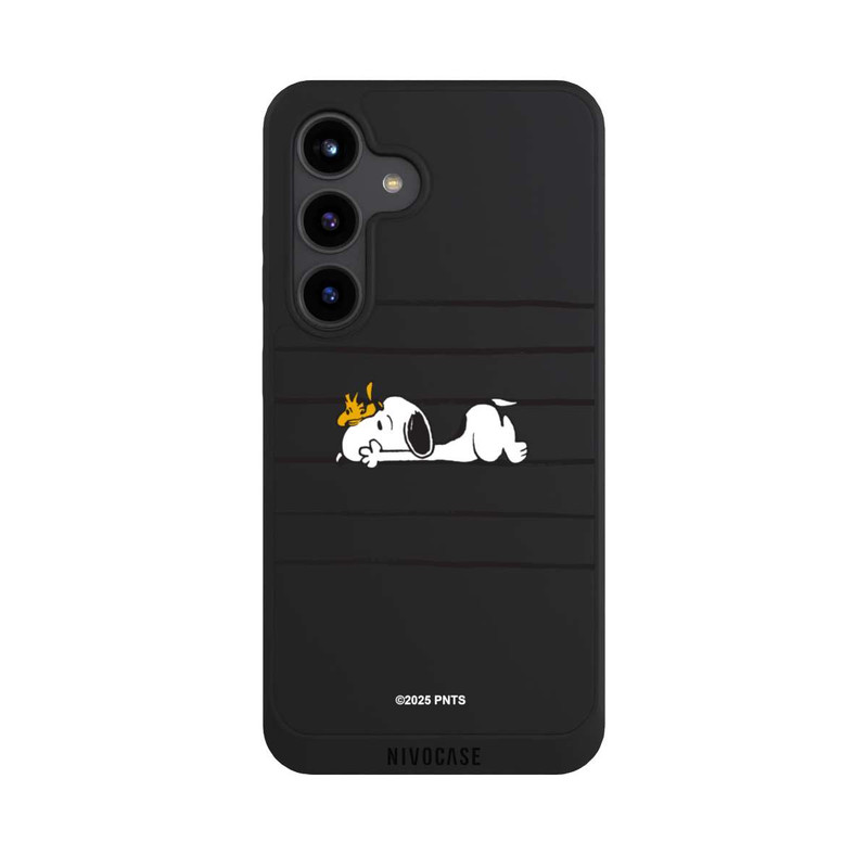 Galaxy S24 NIVOpure Snoopy Woodstock Streifen Peanuts Transparent