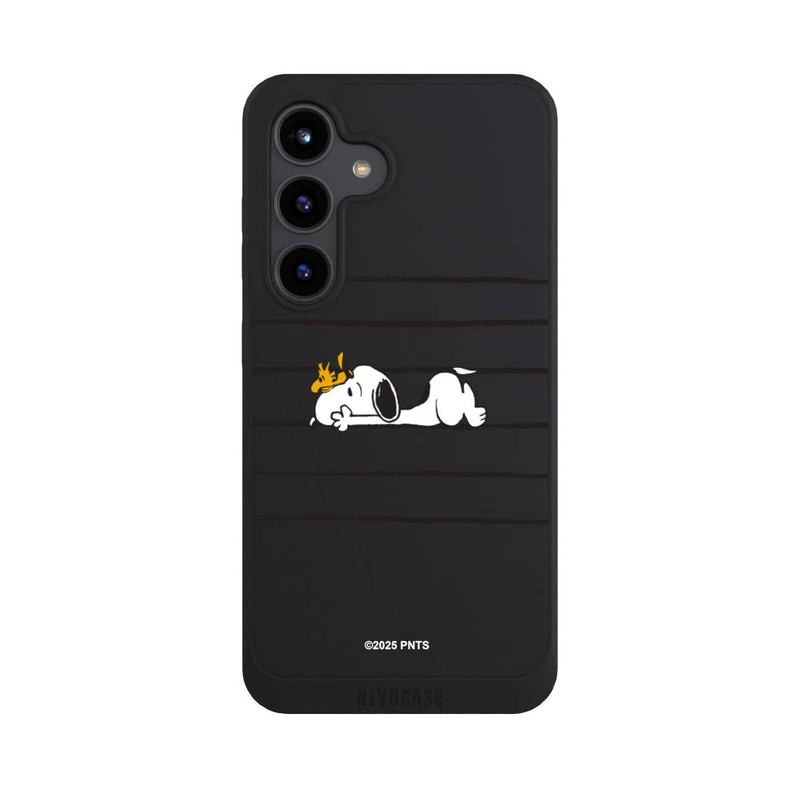 Galaxy S24 NIVOpure Snoopy Woodstock Streifen Peanuts Transparent