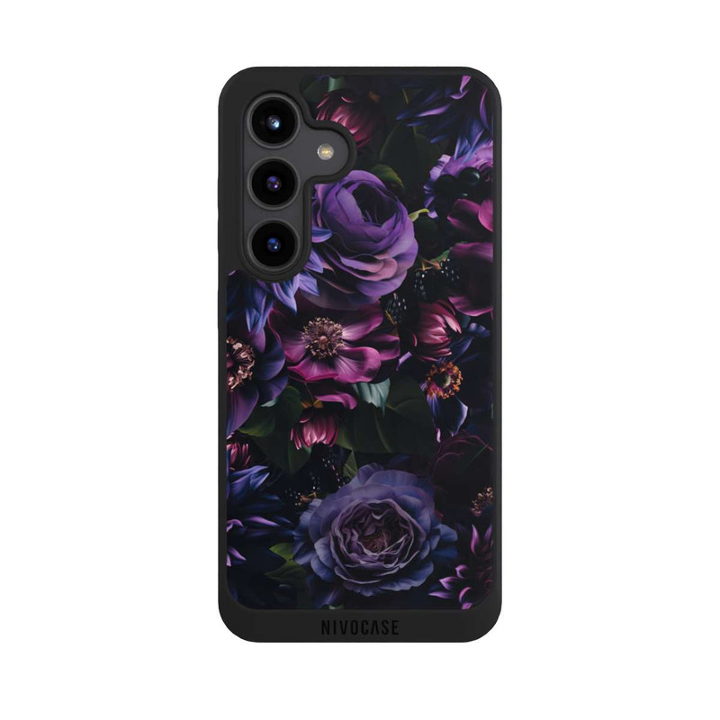 Galaxy S24 NIVOpure Dark Purple Flowers