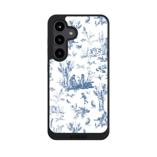 Samsung Galaxy S24 NIVOpure Blaue Landschaft Vintage Keramik Pattern