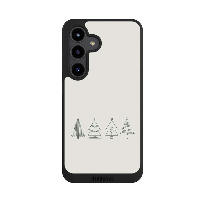 Galaxy S24 NIVOpure Arbres de Noël Line Art Minimaliste