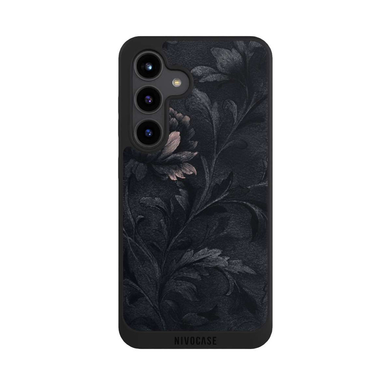 Galaxy S24 NIVOpure Dunkles Blumenmuster Vintage