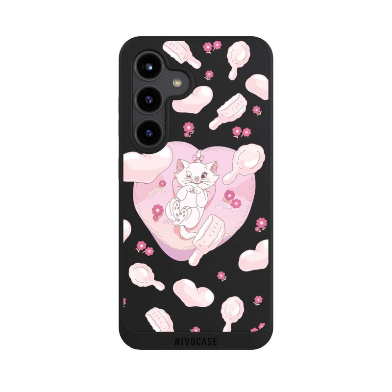 Galaxy S24 NIVOpure Aristocats Marie Hearts Pink Transparent