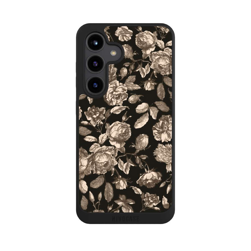 Galaxy S24 NIVOpure Leinwand dunkle Blumen