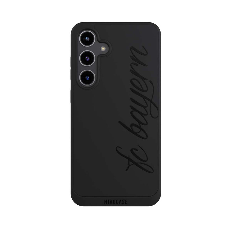 Galaxy S24 + NIVOpure Schwarzes FCB Girlmotiv - ohne Hintergrund