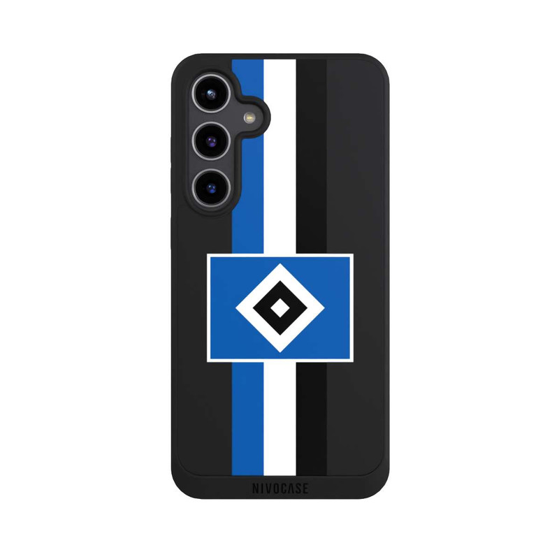 Galaxy S24 + NIVOpure HSV Streifen - Blau-Weiß-Schwarz - ohne Hintergrund