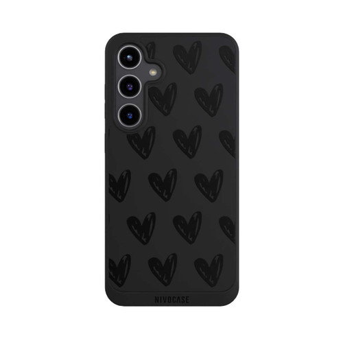 Samsung Galaxy S24+ NIVOpure Herzen Schwarz ohne Hintergrund