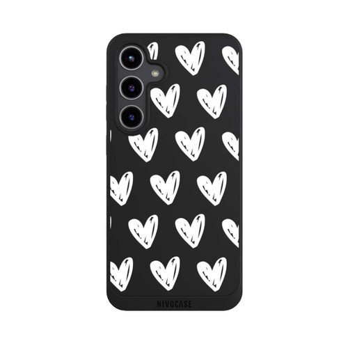 Samsung Galaxy S24+ NIVOpure Coeurs blancs transparente