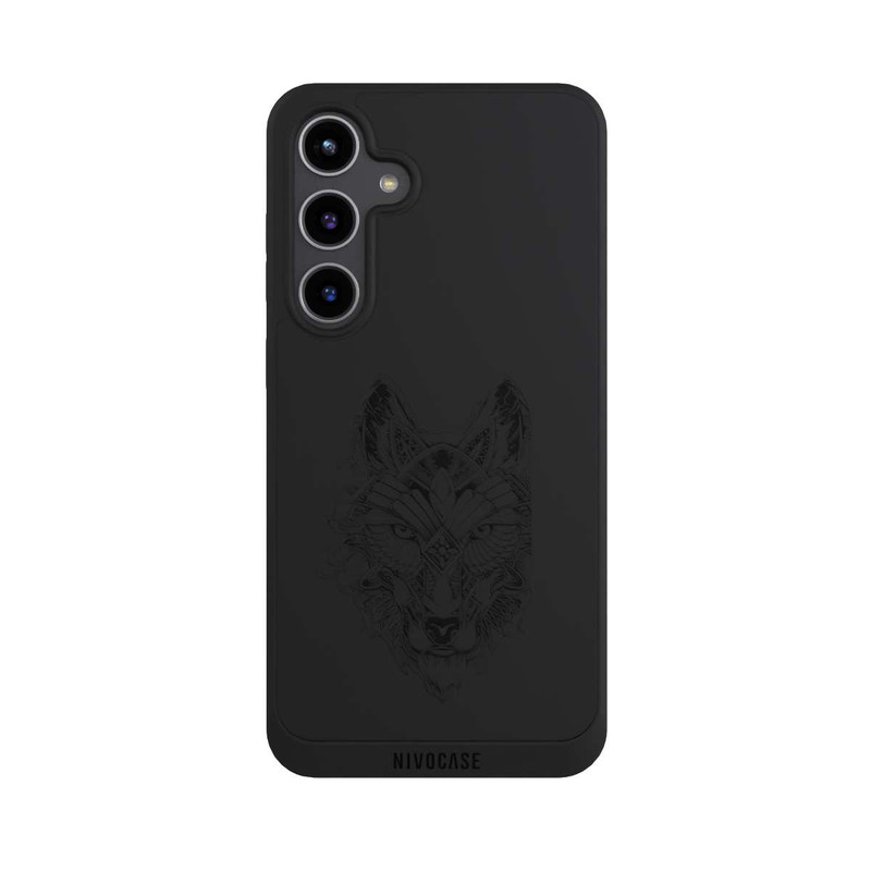 Galaxy S24 + NIVOpure Wolf Mandala ohne Hintergrund