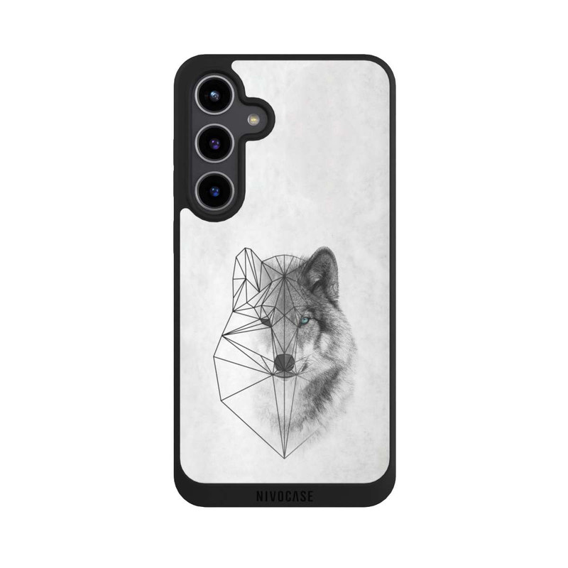 Galaxy S24 + NIVOpure Polygonaler Wolf