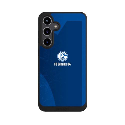 Samsung Galaxy S24+ NIVOpure Schalke 04 Blauer Hintergrund Mit Logo