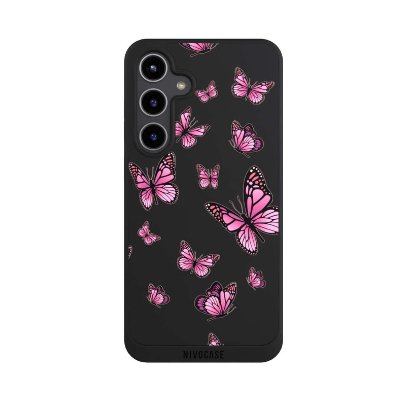 Galaxy S24 + NIVOpure Papillons roses sans Fond
