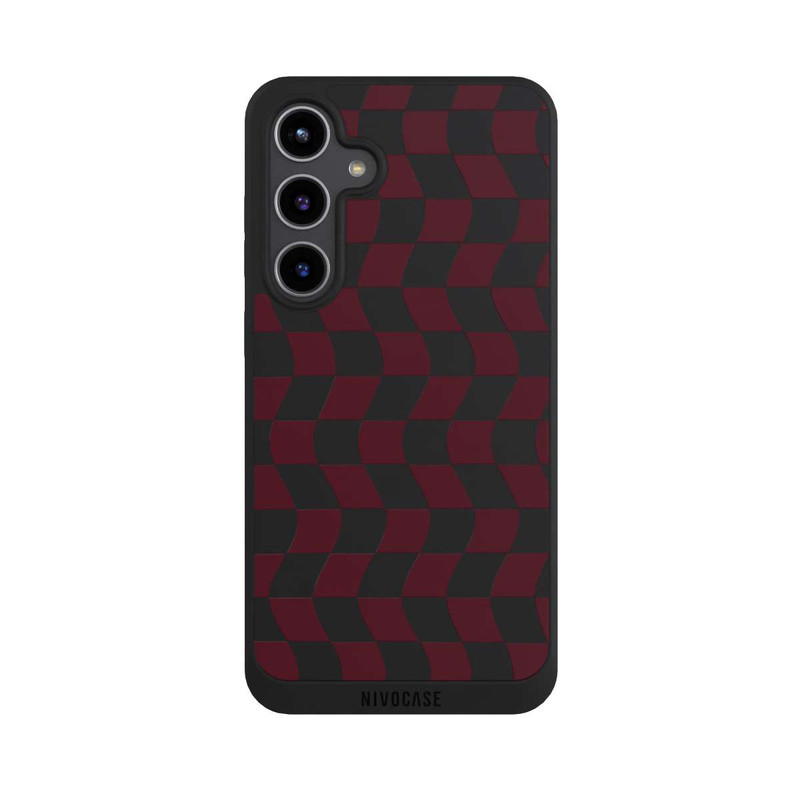 Galaxy S24 + NIVOpure Checkered wine red