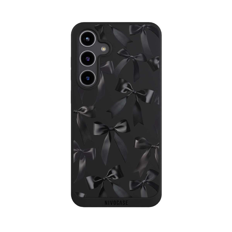 Galaxy S24 + NIVOpure Schwarze Satinschleifen