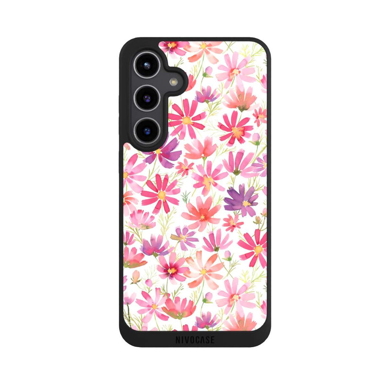 Galaxy S24 + NIVOpure Boho Cosmos Flowers Purple